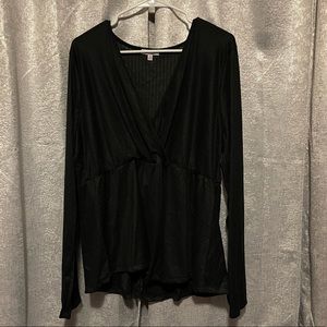 Black Long Sleeve Top 3X